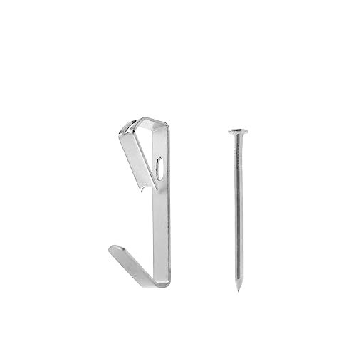 Image of 50 Pieces Picture Hanging Kit with Screws,SAFYY 50LB Picture Hooks for Hanging Pictures,Picture Hanging Hooks Heavy Duty,Wall Painting Hanging Hooks Picture Frame Hooks for Wall Mounting(Silver)
