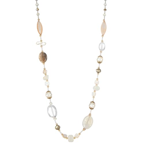 FULU AUTUMN Long Necklaces for Women Trendy Long Chunky Beaded Necklace Boho Fashion Costume Jewelry Mothers Day Gifts for Her