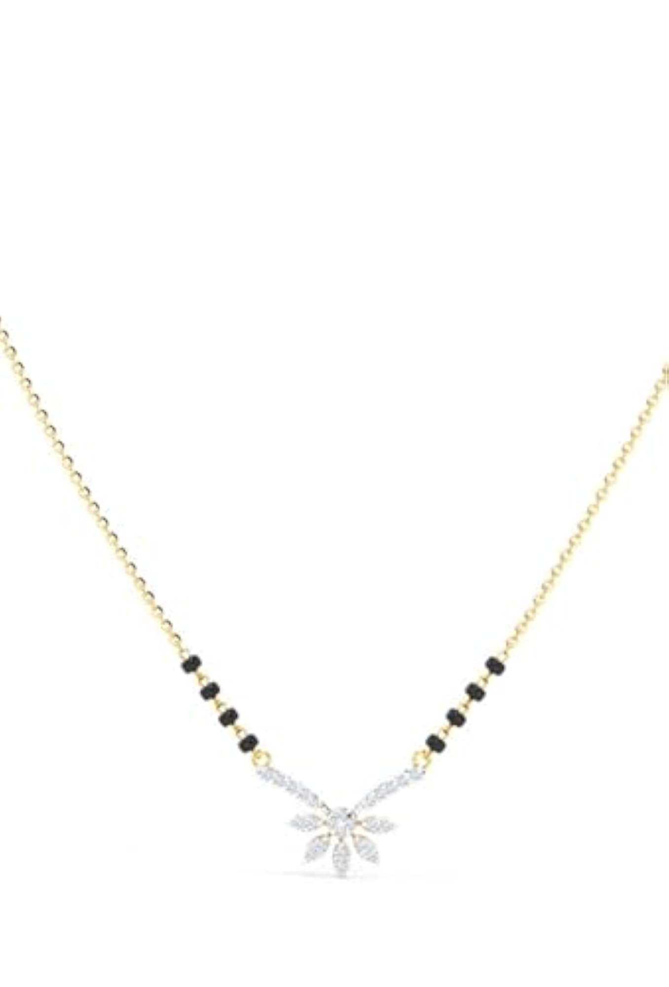 Women's Luxurious Gold-Plated Diamond Mangalsutra