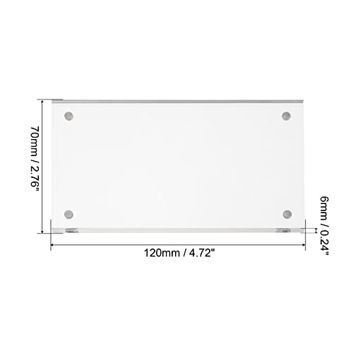 PATIKIL 2.8" x 4.7" x 0.2" Acrylic Picture Frame, Magnetic Photo Frames Display Double Sided for Family Home Office Clear - Image 2