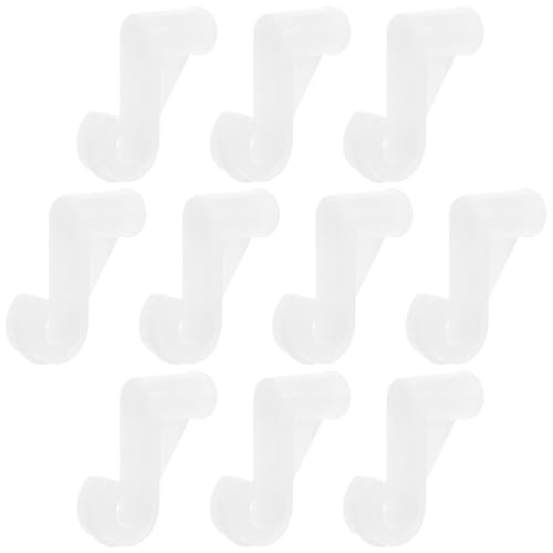 FIXOSHEE Supporto per Asta Armadio in Lega di Alluminio Rinforzata 13 MM Gancio per Guardaroba 10 Pezzi per Camera da Letto Staffa Portaoggetti per Appendiabiti Armadio Facile