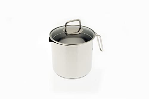 3L Ignite Cookware Boiling Pot Stainless Steel | Chai Pan with Strainer Glass Lid | Perfect for Boiling Milk, Sauce, Tea, Chai, Pasta, Noodles, Gravy - Image 2