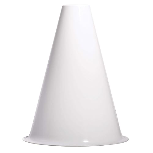 Anderson's Premium White 8" Megaphone Noisemaker Boost School Spirit Cheerleader Sports Football Basketball Homecoming Squad Team Party Dance Club Parade Competition Performance Fan Pack of 100