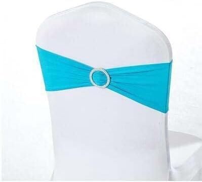 REcsdza chair sashes, 100pcs/lot Spandex Wedding Chair Cover Sash Bands Party Birthday Decoration Banquet Sashes(Green)