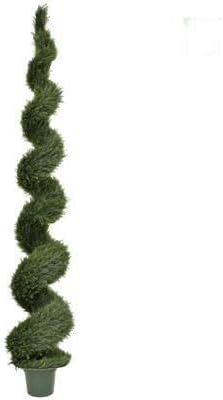 JustArtificial Artificial Topiary Cedar Spiral UV - 300cm, Green