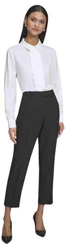 KARL LAGERFELD Women's Straight Leg Belted Suit Pant