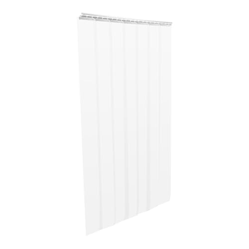 Lot de 7 rideaux à lamelles en PVC - Transparent - Design à lamelles - Dimensions : 2 m de hauteur x 1,05 m de large - Rideau de porte à rayures transparent...