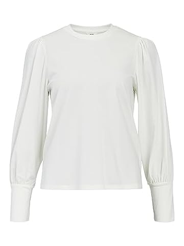 Object Women's Objcaroline L/S TOP NOOS koszulka z długim rękawem, Cloud Dancer, M, Cloud Dancer, M