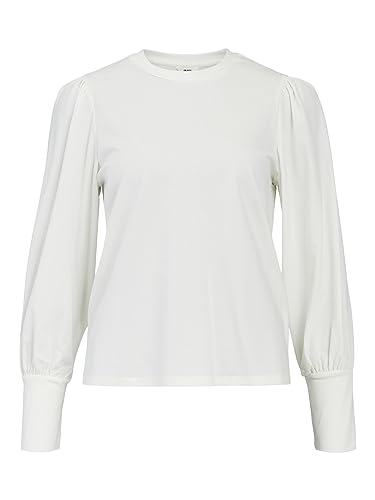 Object Women's Objcaroline L/S TOP NOOS koszulka z długim rękawem, Cloud Dancer, M, Cloud Dancer, M