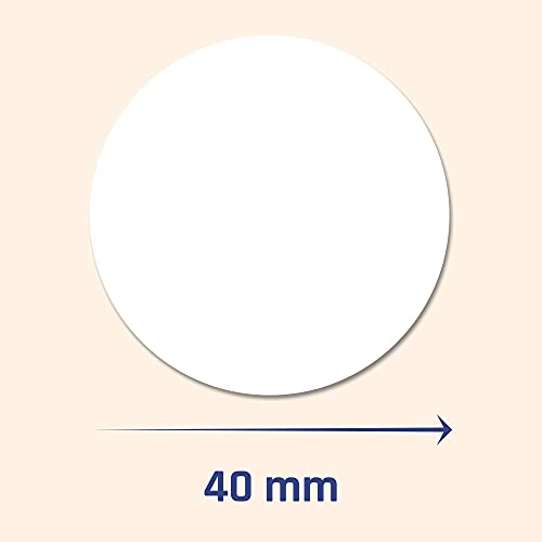 40mm, 25 Blatt, A4 Runde Aufkleber Etiketten Selbstklebend Bedruckbar - 24 Stück pro Blatt