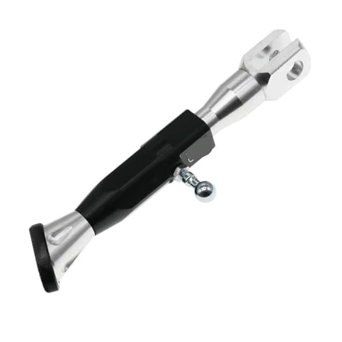 Béquille de moto réglable CNC argent support latéral surélevé universel 21-25cm