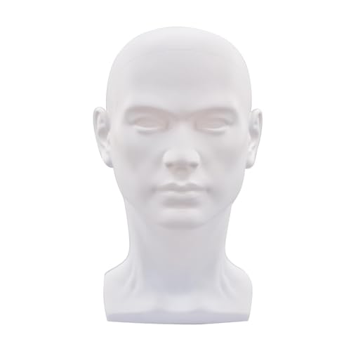 Cabeza de maniquí de peluca para joyería y gafas de hombre 5