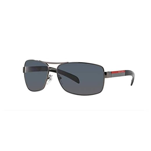 Prada Linea Rossa herr 0Ps54Is 5Av6S1 65 solglasögon, kanonmetall/brun gradient