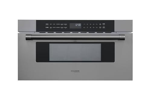 Image of KoolMore Reserve 30 in. 1.2 cu. ft. Microwave Drawer with 10 Power Levels, Sensor Cooking, Melt, Defrost, Bake, Roast, Broil, Timer, Express Cook, 1500 Watts, UL Certified in Black Stainless-Steel