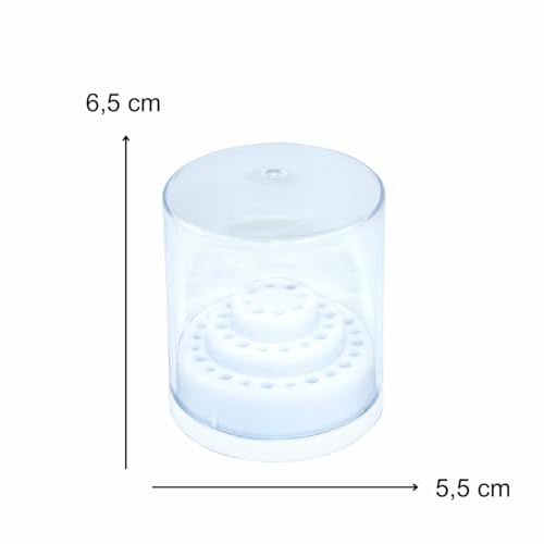 Suporte 48 Brocas Cerâmica Unhas Organizador Pequeno Branco Alongamento de Unha Unha de Gel Nail Des