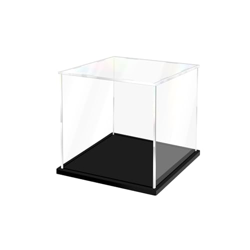 Image of Acrylic Display Case for Collectibles Assemble Clear Acrylic Boxes for Display Thickened Glass Case for Lego Figures Doll Hobby (7.9x7.9x7.9 inch; 20x20x20 cm)