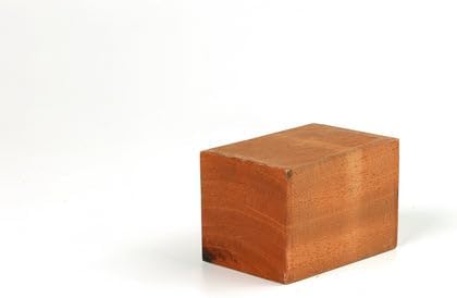 Exotic Wood Zone Bottle Stopper Blank 3" x 2" x 2" | Square Wood Blank | Wood Blocks| Lathe Blank | Various Species to Choose from (1Pc) (Plantation Genuine Mahogany (Indian))