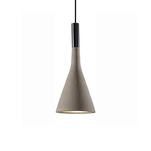 XYBZJP Paralume per lampada a sospensione in cemento colorato, lampada a sospensione in stile nordico moderno, lampada da soffitto a testa singola con base E27, lampadario a isola cucina portico soggi