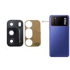 DOCILE Rear Camera Lens Glass with Adhesive Compatible for Xiaomi Redmi MI Poco M3