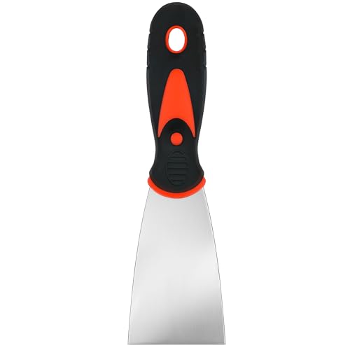 SteadMax 2” Putty Spackle Knife Scraper, Soft Grip, Designed for Repairing, Drywall, and Finishing Paint, Removing Mud, Decals, Wallpaper, Plaster Scraping, Putty, & Adhesive, Taping Knife Metal Tool