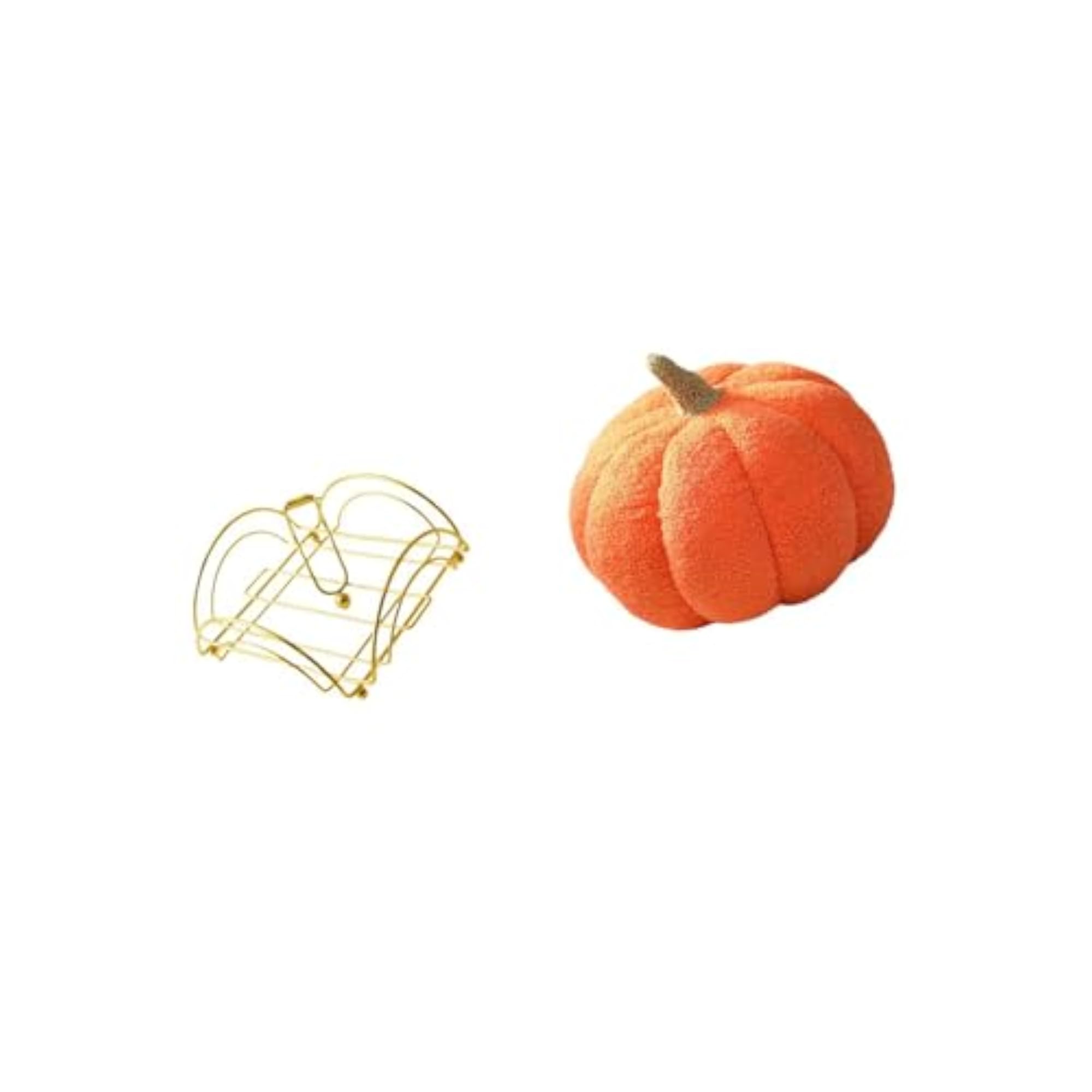 Weighted Arm Napkin Dispenser with Plush Pumpkin Pillow