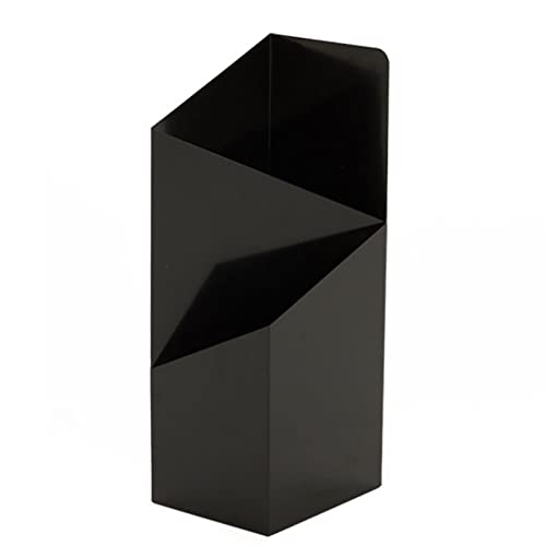 Porte-parapluie décoratif en métal noir robuste à double compartiment