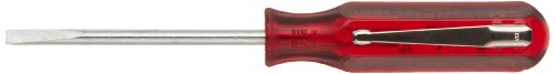 Xcelite R181 Chrome Vanadium Steel Slotted Round Blade Pocket Clip Screwdriver, Red Handle, 1/8" Head, 2" Blade Length, 4-1/4" Overall Length #1