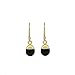 Gempires Natural Black Onyx Gemstone Dangle Earrings Elegant Lightweight Handmade Jewelry Hypoallergenic Gold Plated Oval Crystal Dainty Gifts For All Occasions