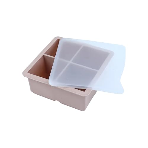 4 Grids Ice Cube Trays Reusable Siilicoine Ice Cube Mold