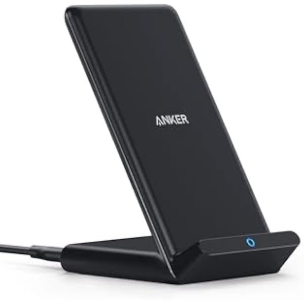 Anker PowerWave bezprzewodowa ładowarka stojąca 10 W, certyfikat Qi, kompatybilna z iPhone XR / XS / X / 8, technologia szybkiego ładowania do telefonów Samsung S9 / S8 itd., zasilacz nie wchodzi w zakres dostawy