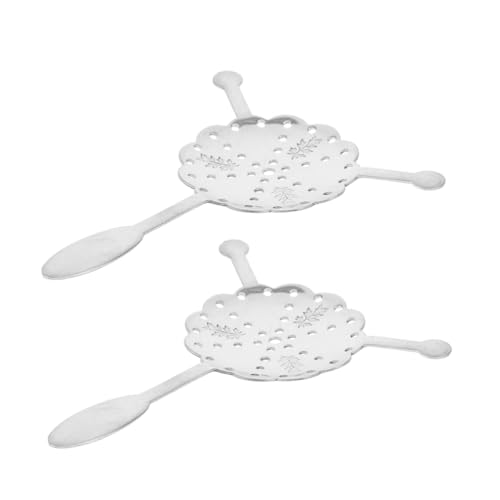 KOCKSHION 2pezzi Cucchiaio Da Assenzio Acciaio Inossidabile Con Design Filtro Per Cocktail e Preparazione Di Tè Gourmet Elegante e Durevole