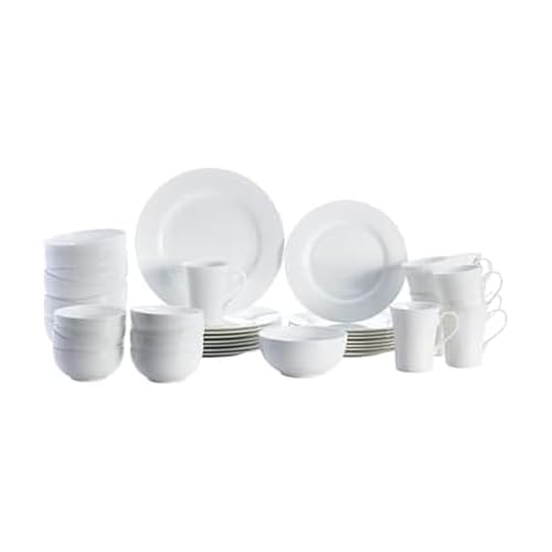 Mikasa Delray 40-Piece White Dinnerware Set,...