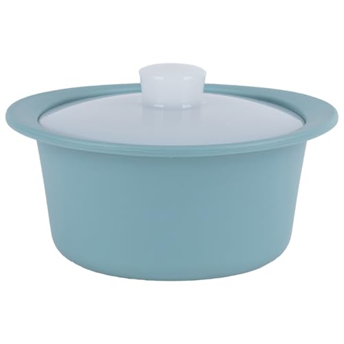 Jorzer Vaporeras para Microondas Olla De Silicona De Grado Alimenticio con Asa Y Tapa Apta para Horno Y Lavavajillas para Verduras Cuencos De Cocina.