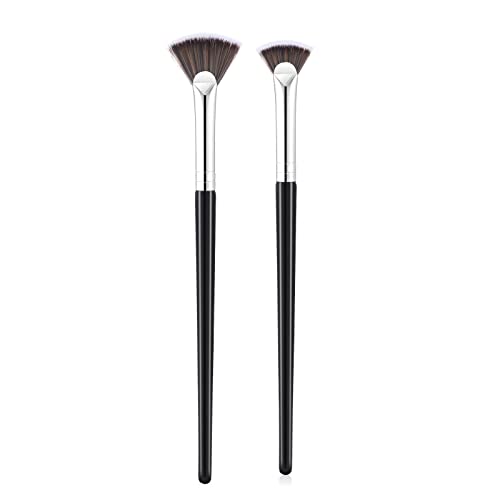 2 Pcs Fan Mascara Brushes Eyebrow Brush Eyelashes Makeup Tools Eye Shadow Brush Lash Cleaning Brush Mascara Painting Tool Professional Lash Supplies #TOP29