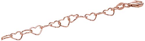 Image of Amazon Essentials Sterling Silver 5.3mm Heart-Link Bracelet