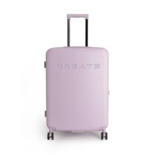 CREATE / Luggage Studio/Maleta rígida de policarbonato Lavanda / 47x27x66cm / Candado TSA, 4 Ruedas Dobles, Organizador Interior, Mango telescópico, Materiales Resistentes y duraderos