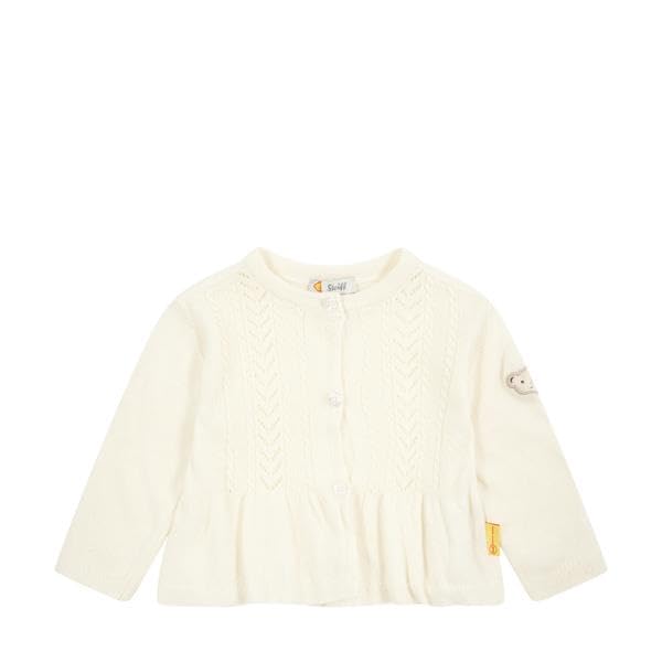 Steiff Strickjacke EU Größe 56 Eggnog, Mädchen Strick-Jacke, Babyjacke...
