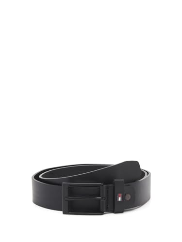 Ceinture noire Tommy Hilfiger 105 en cuir véritable pour homme élégant