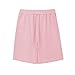 Zzalalana Boys Girls School Uniform Shorts Cotton Linen Dress Shorts Youth Kids Summer Casual Shorts with Pockets Pink