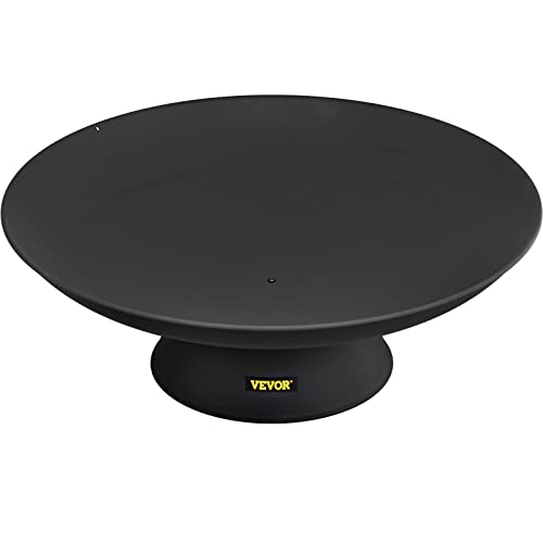 VEVOR Ciotola del Braciere Rotonda in Ghisa del Fuoco per Giardino Campeggio Cortile Spiaggia Diametro 77cm, Ciotola 77cm del Braciere con Base da Esterno in Ghisa Profondità 14cm per BBQ Campeggio