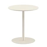 MARIYCH Mesa de Bar de Metal, Redonda, de Altura Ajustable, para cóctel, con Base de Metal, para Cocina, hogar y Oficina, Color Beige (40 x 40 x 62 cm)