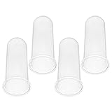 POPETPOP Plant Propagation Tubes 4pcs Glass Test Tube Vase Replacement Clear Hydroponic Flowers Vase for Home Office Desktop Decoration