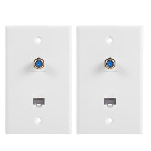 Placa de pared Ethernet Cat6 para eliminar cables sueltos de TV e internet 2