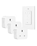 DEWENWILS Wireless Remote Control Sockets, 13A 3120W Switches with Magnetic Control, 30M/100ft Long Range, for Vacs, Christmas Lights, Fans, 1 Remote and 3 Sockets