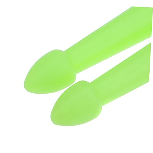 Par de baquetas de nylon para tambor Marching verde claro miniatura 4