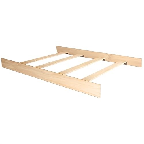 Image of Full-Size Conversion Kit Bed Rails for Munire & Echelon Convertible Cribs - Solid Wood Rail - Toddler and Adult Bed Rail for Full-Size Beds - Essential Nursery & Baby Furniture (Natural)
