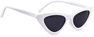 Eymen I®, Sunglasses UV400 Protected Cat Eye Sunglasses for Women Girls Ladies Vintage Cateye Triangle Frame (White) Price In India
