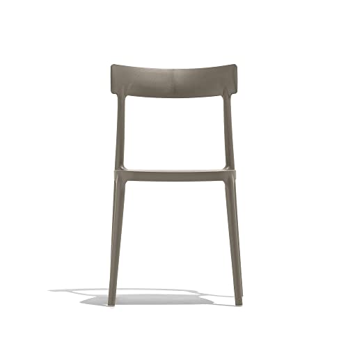 Connubia - ARGO Stuhl für Innen- und Außenbereich aus Polypropylen mit leicht geprägter Oberfläche, stapelbar, Farbe Taupe, 4 Stück Cover