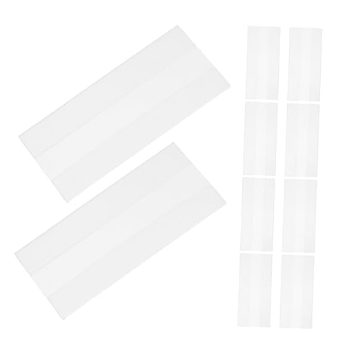 FUNOMOCYA 10pcs Marking Tags for Clothing PVC Plastic Card Sleeves Flat Design for Retail