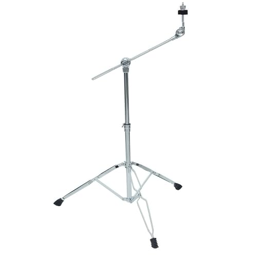 GSLDSBZC Boom Cymbal Stand Heavy Duty Double Braced Drum Hardware — Adjustable Boom Arm Cymbal Stands with Rubber Feet for Crash Splash Ride Cymbals, Percussion Mounting Gear Set by GSLDSBZC - Used condition - US$35.02